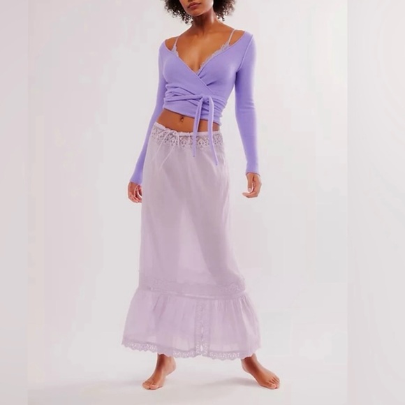 NWOT Free People Morning Call Half Slip Skirt Sz XS - Picture 1 of 9
